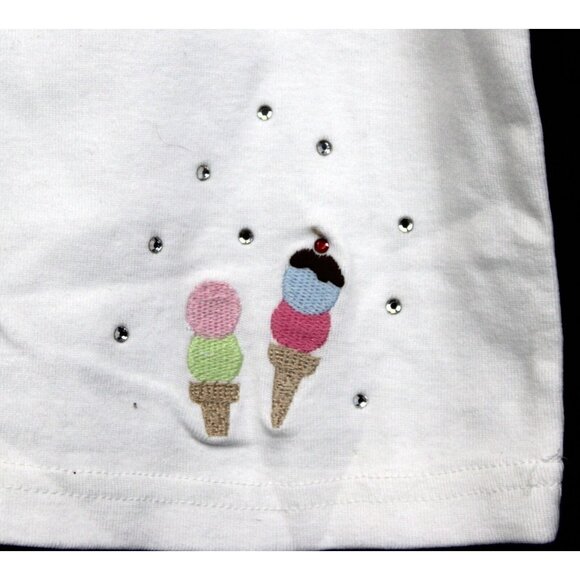 2008 Gymboree Ice Cream Social Easter Tank Top sz 8 NWT Girls Rhinestone Bow - Picture 2 of 8